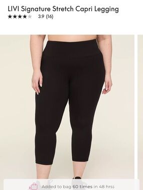LIVI Signature Stretch Capri Leggings - Black